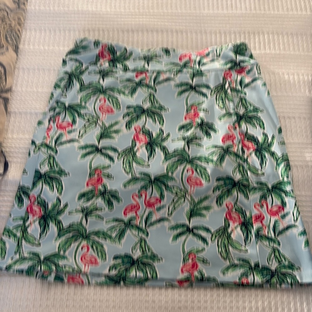 SanSoleil's SolStyle XS Light Blue Flamingo Print Golf Skirt Skort UV50